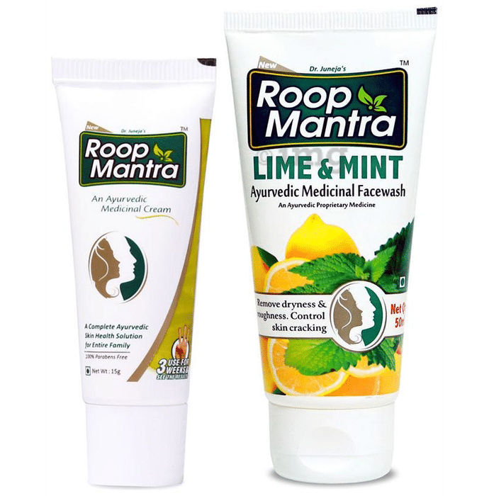 Roop Mantra  Combo Pack of Face Cream 15gm & Lime Mint Face Wash 50ml