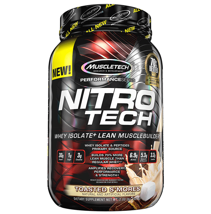 Muscletech Performance Series Nitro Tech Whey Isolate Toasted S'mores