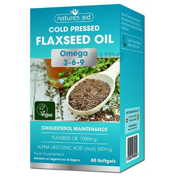 Natures Aid Flaxseed Oil 1000mg Softgels