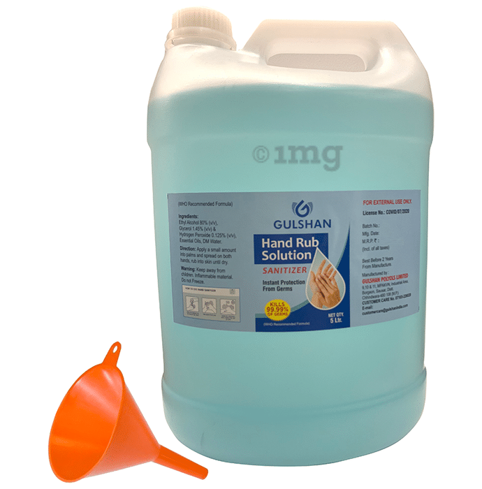Gulshan Hand Rub Solution Sanitizer with Funnel