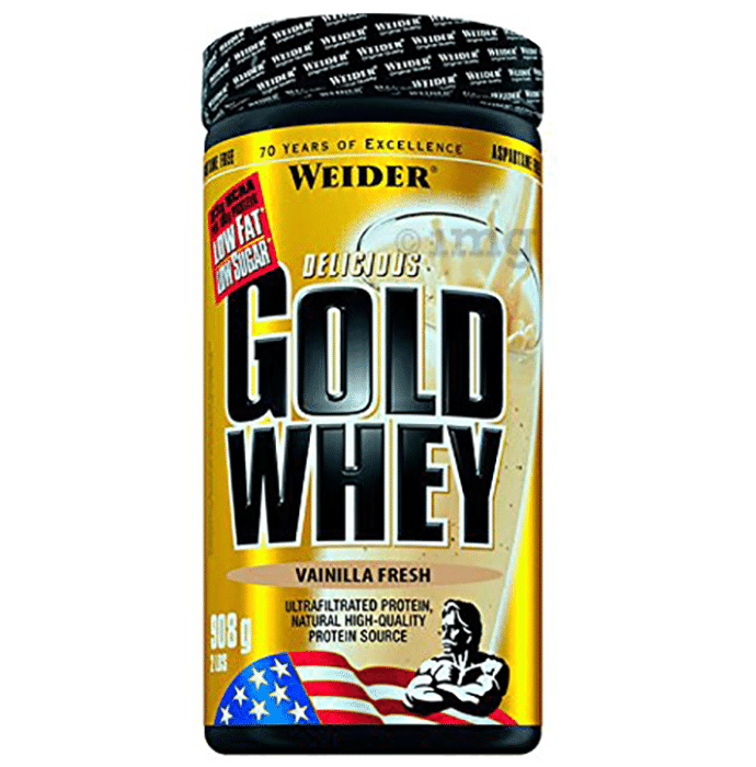 Weider Gold Whey Protein Powder Vanilla Fresh
