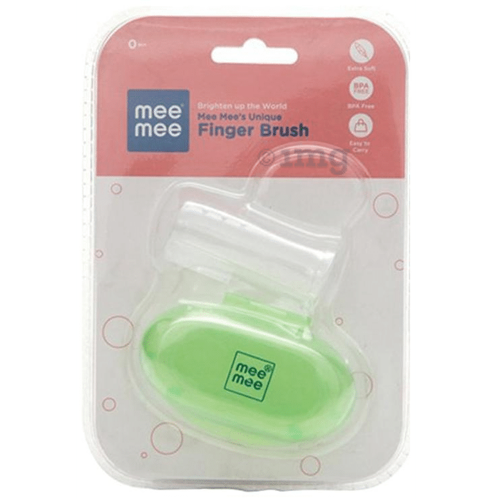 Mee Mee Unique Finger Brush Green Pack of 2
