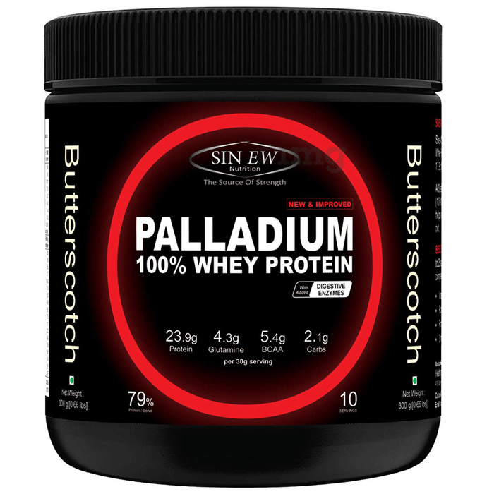 Sinew Nutrition Palladium 100% Whey Protein with Digestive Enzymes Butterscotch
