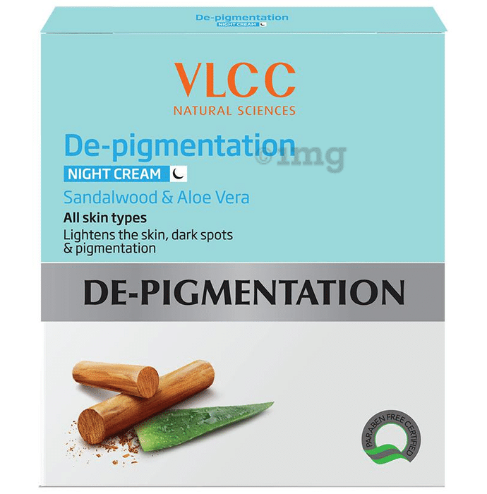 VLCC Natural Sciences De-Pigmentation Night Cream Sandalwood & Aloe Vera
