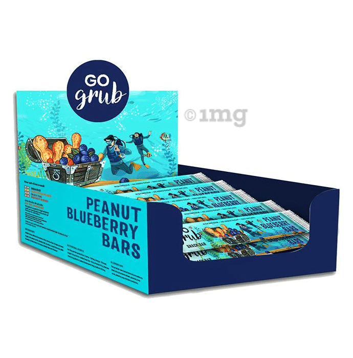 Go Grub Peanut Blueberry Snack Bar (30gm Each)
