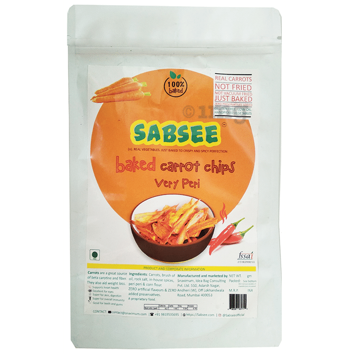 Sabsee Baked Carrot Chips Very Peri Pack of 2