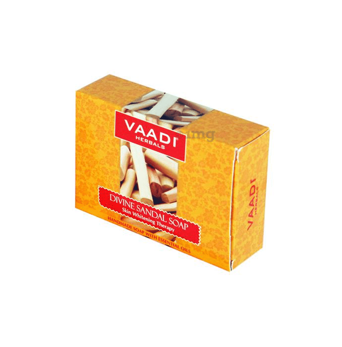 Vaadi Herbals Super Value Pack of 6 Divine Sandal Soap with Saffron & Turmeric (75gm Each)