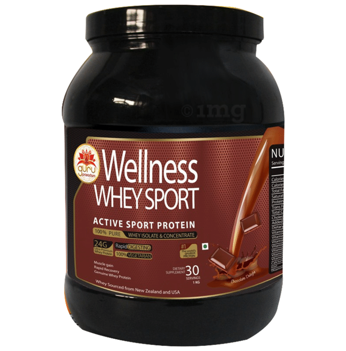 Guru Prasadam Wellness Whey Sport Protein  Powder Chocolate Delight