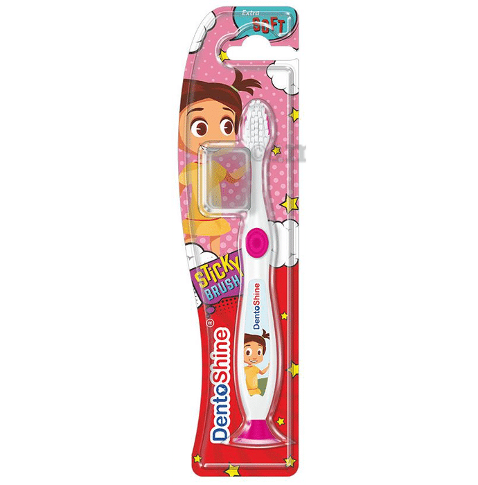 DentoShine Pink Sticky Toothbrush for Kids