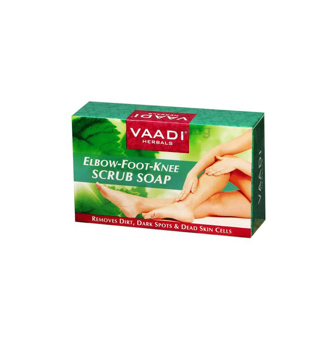 Vaadi Herbals Super Value Pack of 6 Elbow-Foot-Knee Scrub Soap With Almond & Walnut Scrub