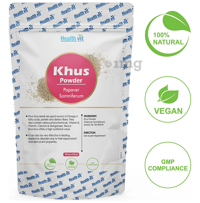 HealthVit Natural Khus (Popover Somniferum) Powder