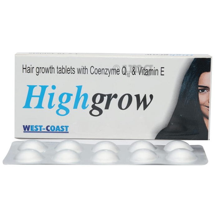 Highgrow For Hair growth Tablets with Coenzyme Q10 & Vitamin E