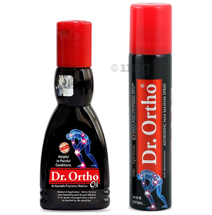 Dr Ortho Combo Pack of Pain Relief Oil 60ml & Spray 75ml