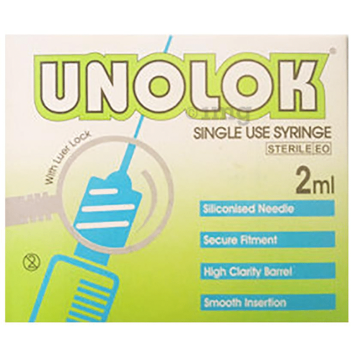Unolok Syringe with Needle 2ml 26G x 1.5inch