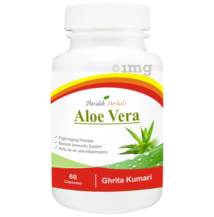 Shivalik Herbals Aloe Vera- Ghrita Kumari 500mg Capsule Pack of 2