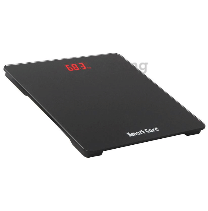 Smart Care Digital Weighing Scale SCS-210 Glass Top Black