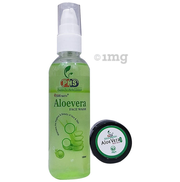 Shri Nath Face Wash with Aloe Vera Gel 10gm free Aloevera