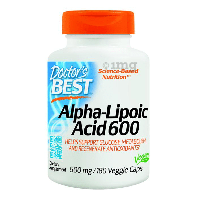 Doctor's Best Alpha-Lipoic Acid 600mg Veggie Capsule | Supports Glucose Metabolism