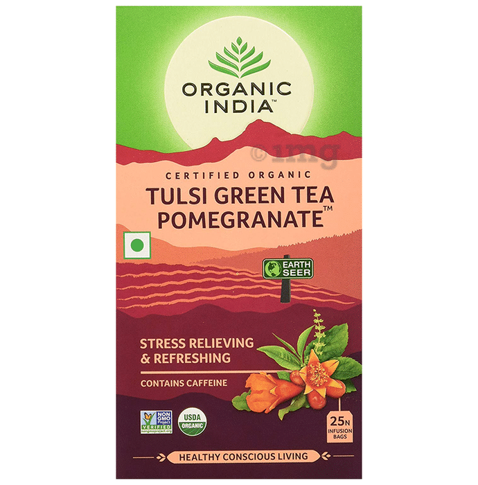 Organic India Tulsi Green Tea Pomegranate