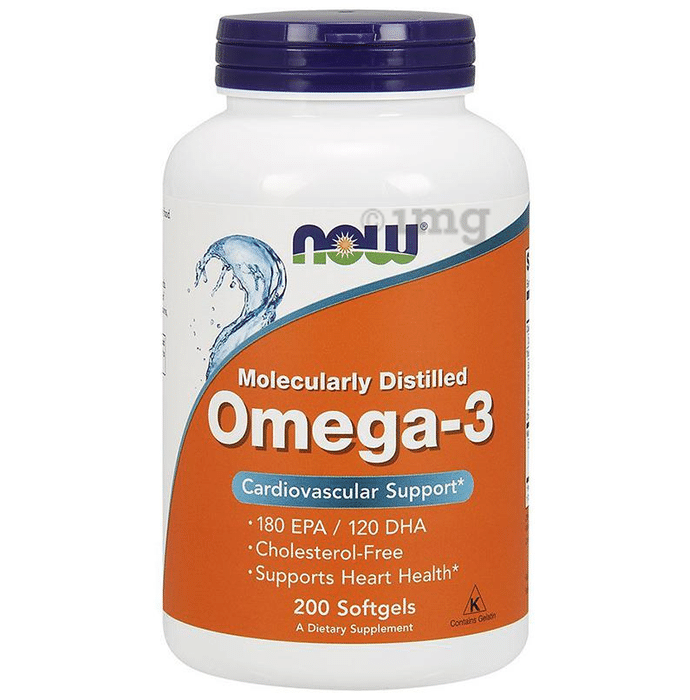 Now Foods Molecularly Distilled Omega-3 with EPA & DHA | Softgels for Heart Health