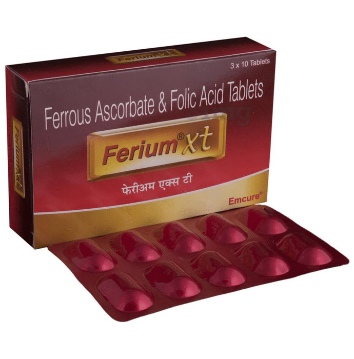 Ferium XT Tablet with Ferrous Ascorbate & Folic Acid