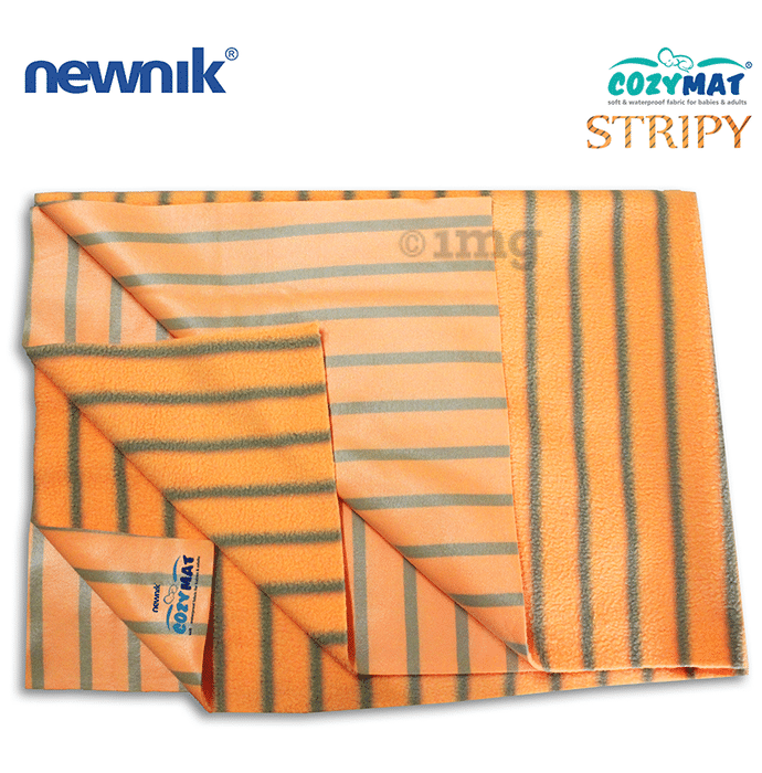 Newnik Cozymat Stripy Soft (Broad Stripes) (Size: 70cm X 100cm) Medium Butterscotch
