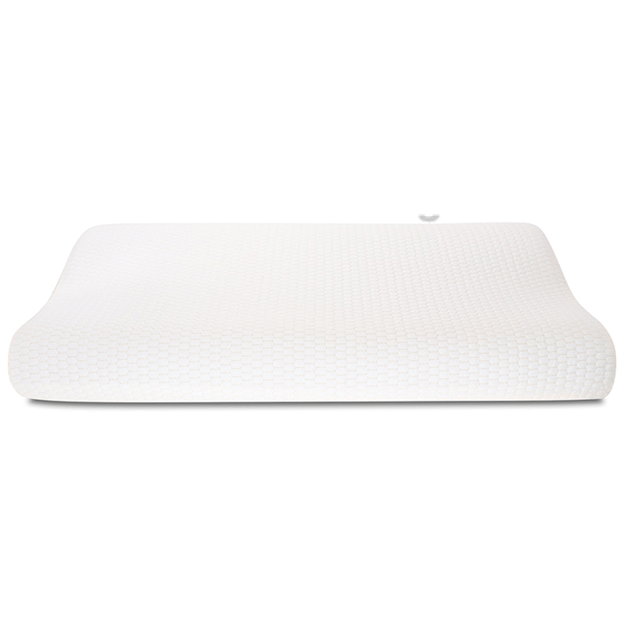 Sleepsia Medium Contour Gel Infused Pillow Off White Grid Fabric