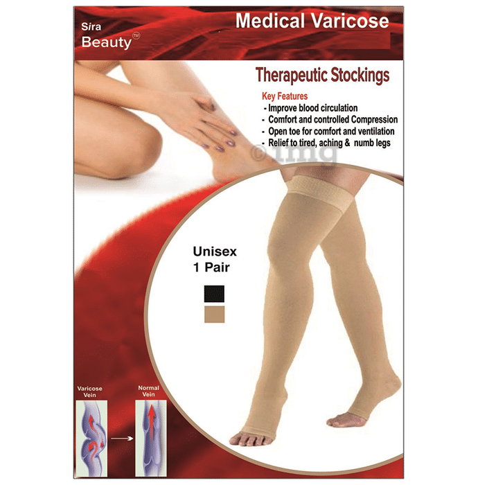 Sira Beauty Medical Varicose Grade I Therapeutic Stockings Medium Beige