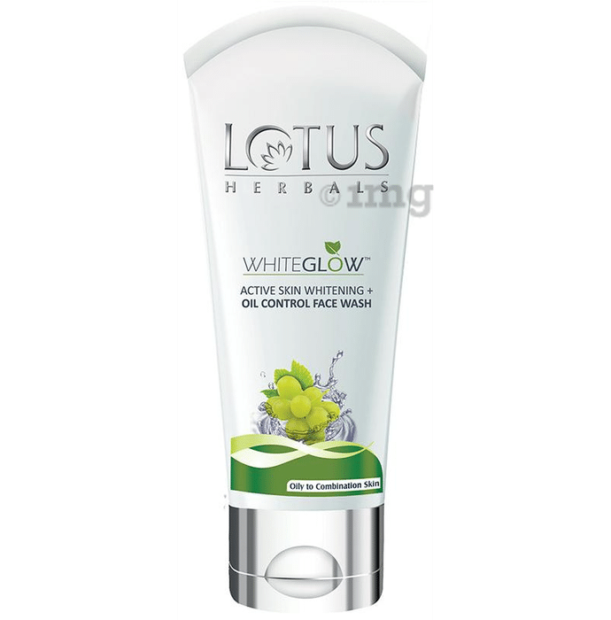 Lotus Herbals WhiteGlow Active Skin Whitening + Oil Control Face Wash ...