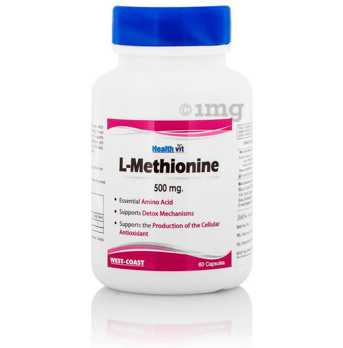 HealthVit L- Methionine 500mg Detoxifying Antioxidant Capsule