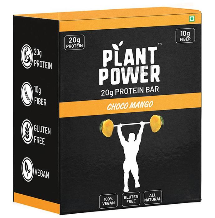 Plant Power 20gm Protein Bar (72gm Each) Choco Mango