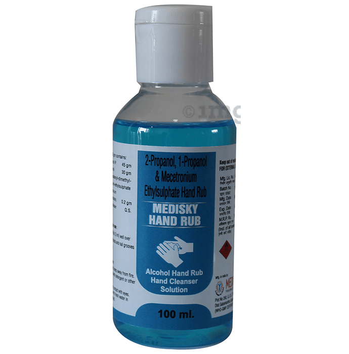 Medisky Hand Rub Sanitizer with 75% Alcohol (5*100ml Each)