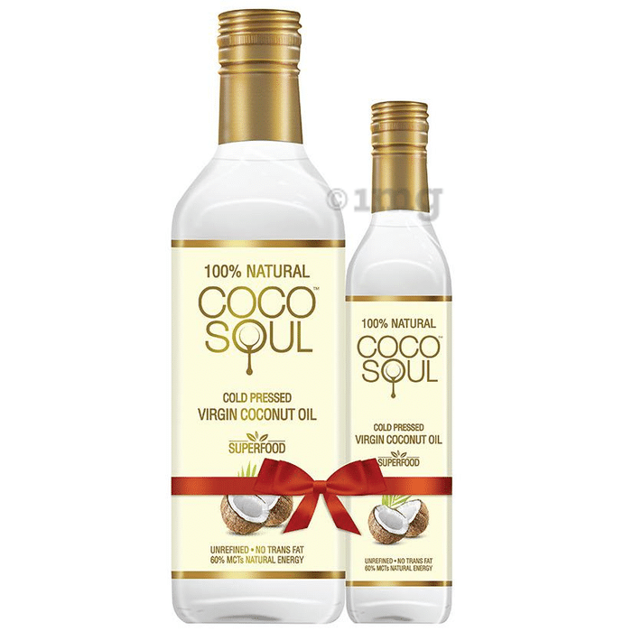 Coco Soul 100% Natural Cold Pressed Virgin Coconut Oil 1L with 250ml Free