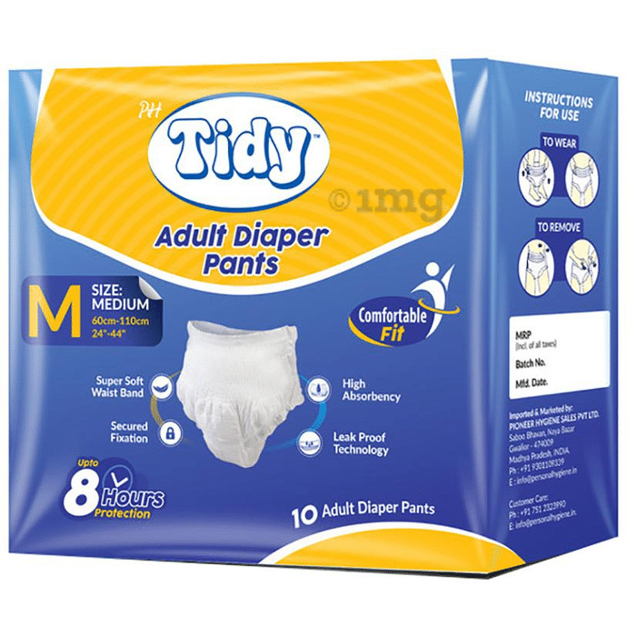 PH Tidy Adult Diaper Pants Medium White