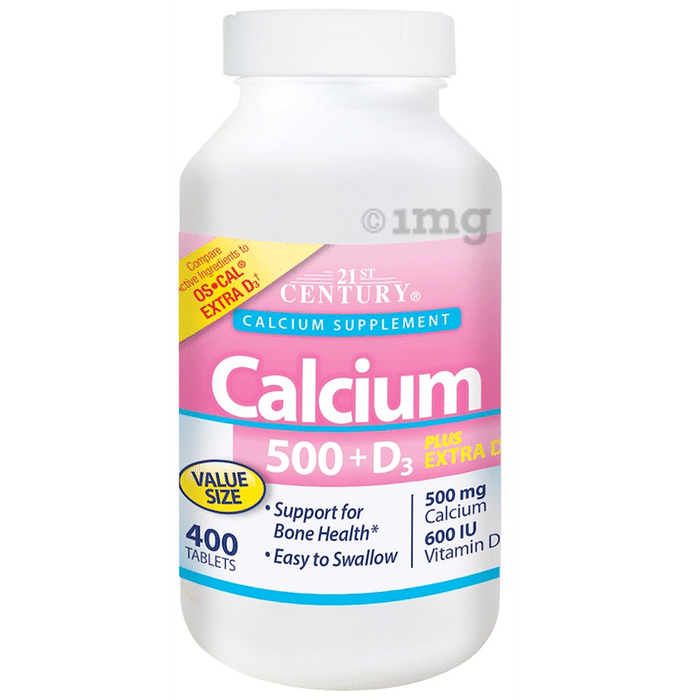 21st Century Calcium 500 + D3 Tablet