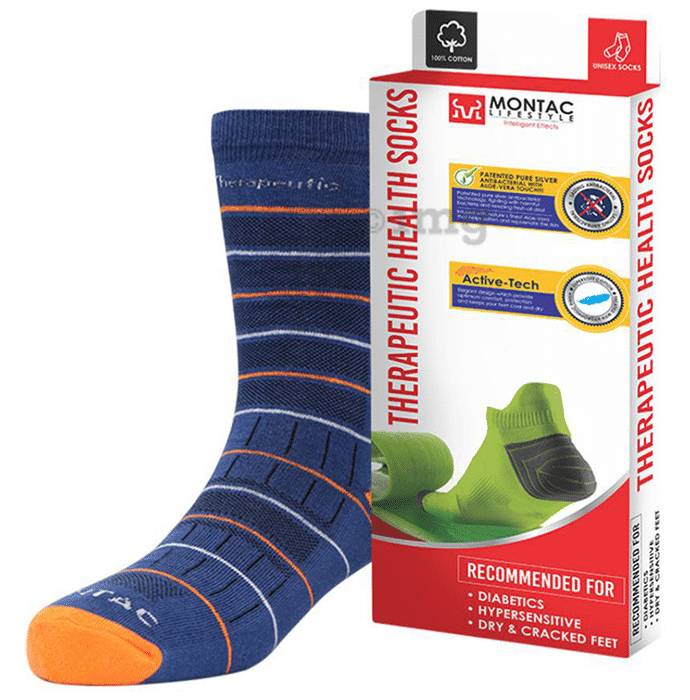 Montac Lifestyle Therapeutic Health Socks Blue