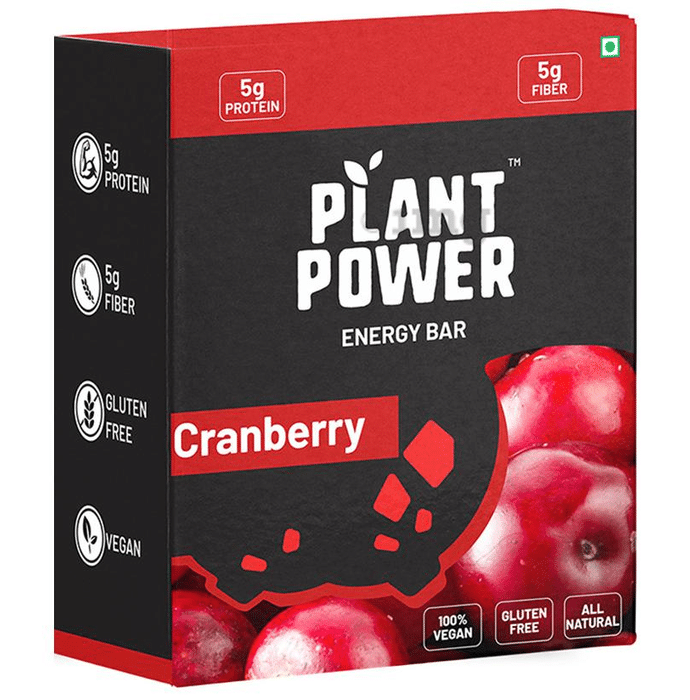 Plant Power Cranberry Energy Bar (40gm Each)