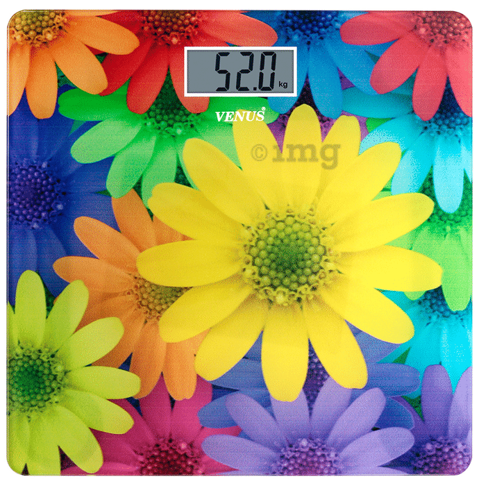 Venus Prime Lightweight ABS Digital/LCD Personal Health Body Weight Weighing Scale Multicolor Flower