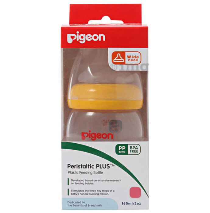 Pigeon Wn Nursing Bottle with Plus Type Nipple Yellow