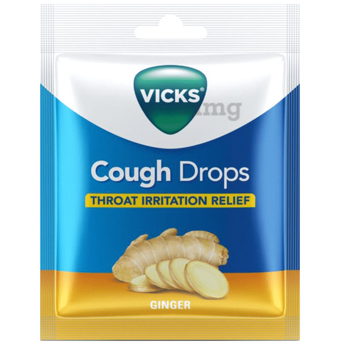 Vicks Cough Drops for Throat Irritation Relief | Flavour Ginger