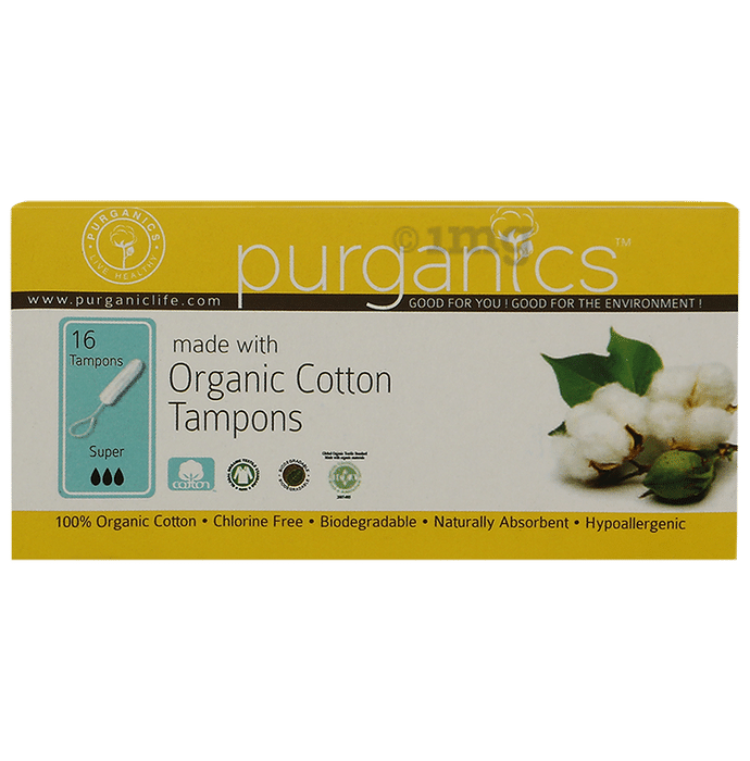 Purganics Organic Cotton Tampons Super Flow