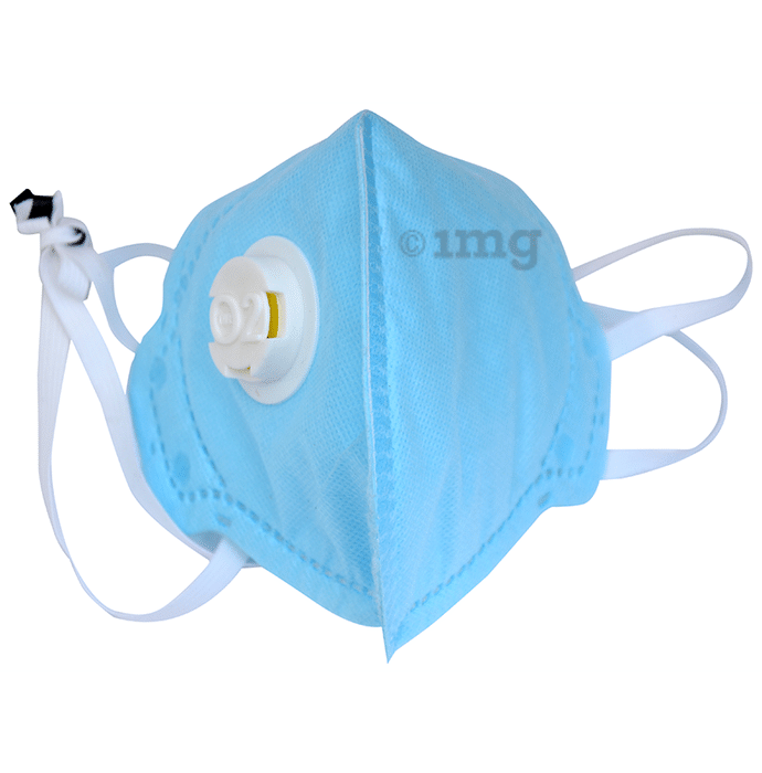 Dominion Care Non Woven 6 Layer Mask with Adjustable Elastic & Nose Pin Blue