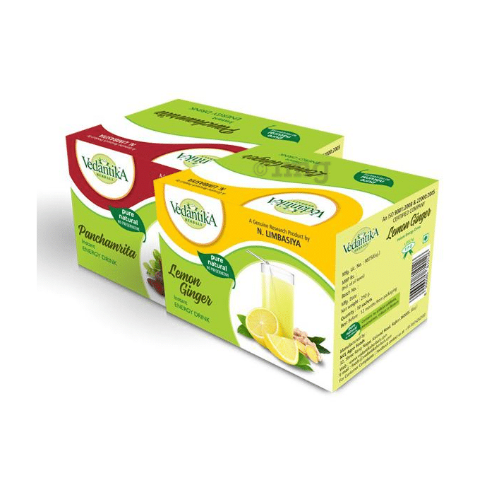 Vedantika Herbals Combo Pack of Panchamrita and Lemon Ginger Energy Drink