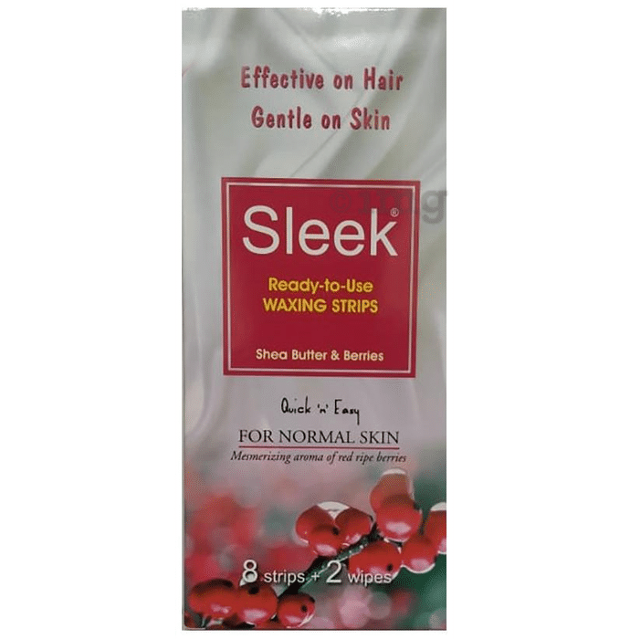 Sleek Ready-To-Use Waxing Strips (8 Strips & 2 Wipes) Normal Skin