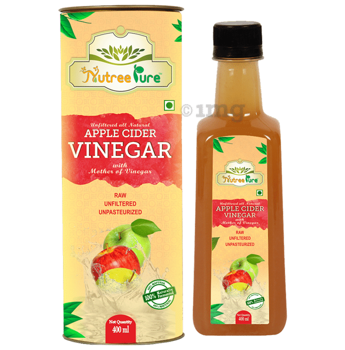 Nutree Pure Apple Cider Vinegar with Mother of Vinegar Raw,Unfiltered,Unpasteurized
