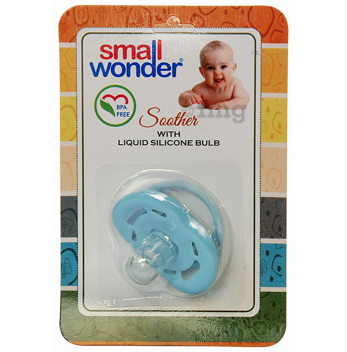 Small Wonder Soother with Liquid Silicone Bulb Blue
