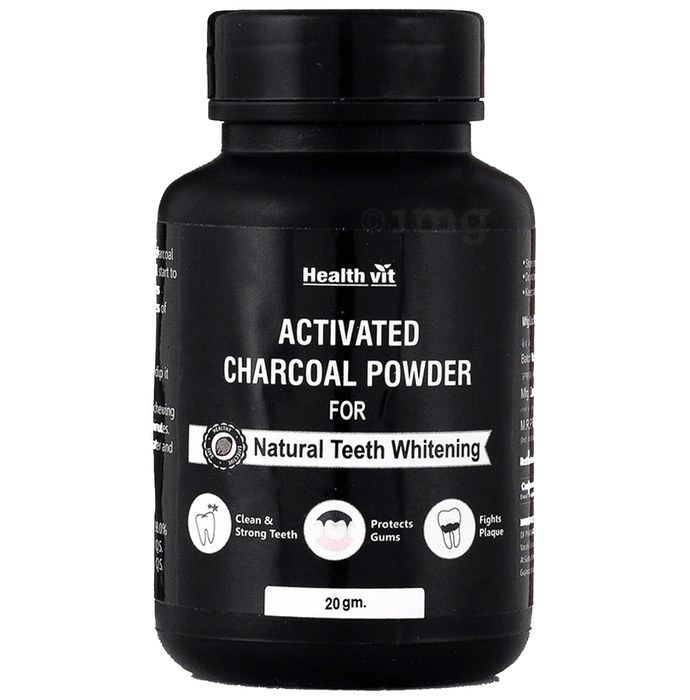 Healthvit Activated Charcoal Powder For Natural Teeth Whitening Buy Box Of 20 0 Gm Powder At