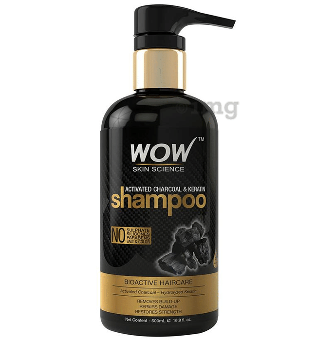 WOW Skin Science Activated Charcoal & Keratin Shampoo