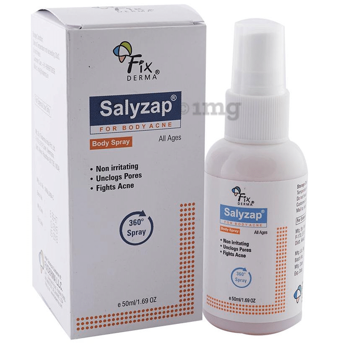 Salyzap Body Spray for Body Acne | Unclogs Pores & Fights Acne