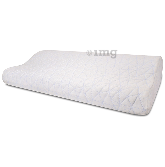Sleepsia Premium Quality Thick Contour Gel Infused Pillow Medium Bamboo Fabric